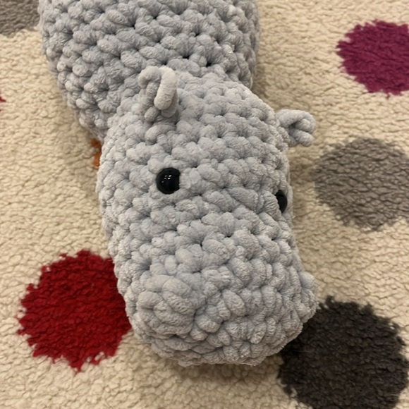 Bubbles the crochet hippo - Picture 6 of 7